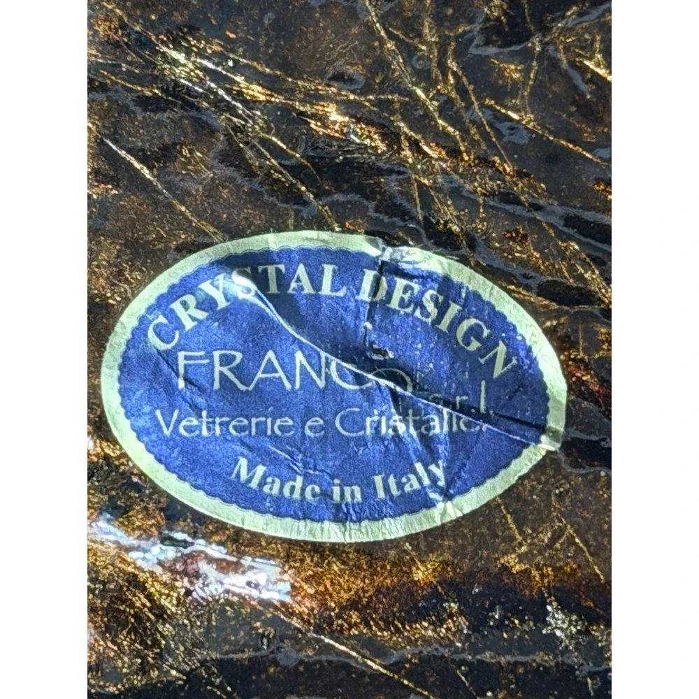 VTG Maple‎ Leaf Glass And Metal Dish Tray Fall Decor (P2914)